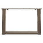 vidaXL Pieds de table basse en U  2 pièces  acier naturel  50 x (30-31) cm