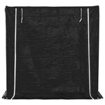 vidaXL Portant de bois de chauffage et housse de pluie acier galvanisé