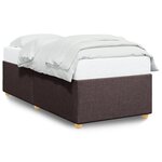 vidaXL Cadre de lit sans matelas marron foncé 80x200 cm tissu