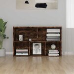 vidaXL Bibliothèque/Buffet chêne fumé 50x25x80 cm bois d'ingénierie