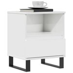 vidaXL Tables de chevet 2 Pièces blanc brillant 40x35x50 cm