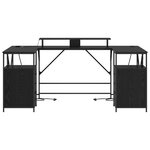 vidaXL Bureau Chêne Noir 182 x 101 x 87.5 cm Bois d'ingénierie