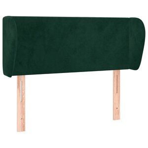 vidaXL Tête de lit avec oreilles Vert foncé 83x23x78/88 cm Velours