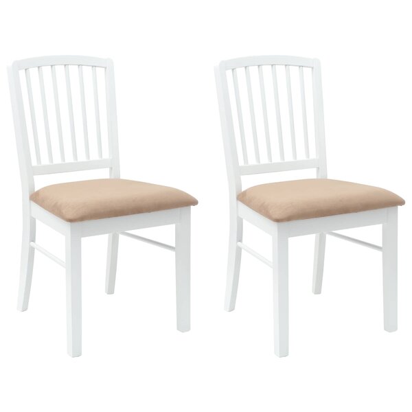 vidaXL Chaises de salle à manger 2 Pièces Blanc 50 x 52 5 x 91 cm