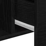 vidaXL Buffet Chêne noir 100 x 36 x 60 cm Bois d'ingénierie