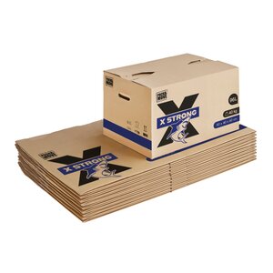 Pack and Move - Lot de 10 Cartons Déménagement X Strong - 60 x 40 x 40 cm - Charge 40 kg - Extrême Résistance - Grande Capacité