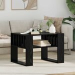 vidaXL Table basse Chêne noir 66 x 49 5 x 45 cm Bois d'ingénierie
