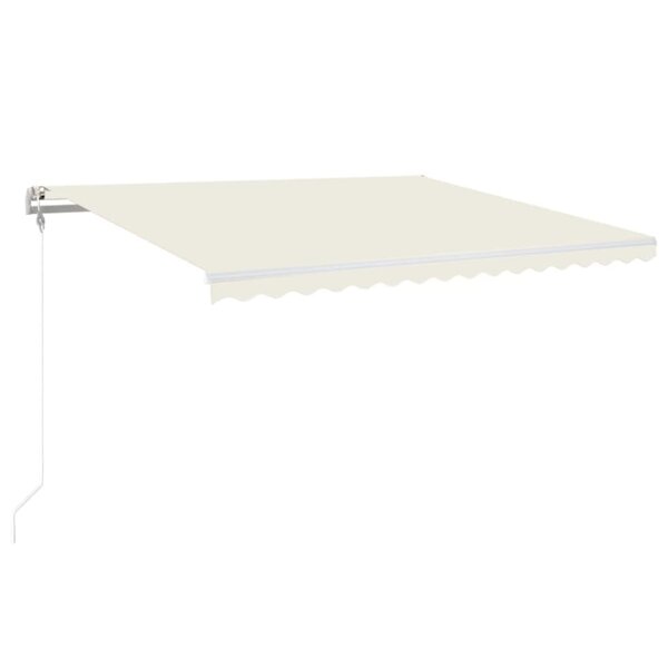 vidaXL Auvent rétractable automatique 450x350 cm Crème