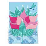 Carte pop up 3d fleurs de lotus - draeger paris