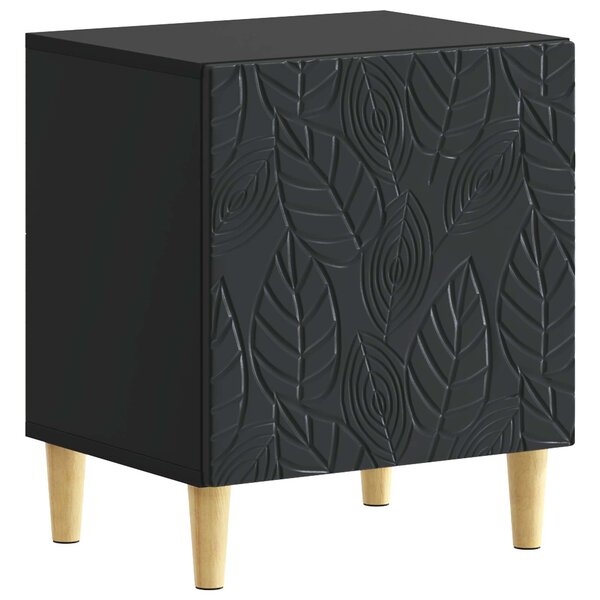 vidaXL Table de chevet Noir 43 x 34 5 x 50 cm Bois d'ingénierie