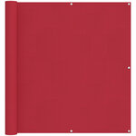 vidaXL Écran de balcon 110 x 1000 cm Tissu Oxford Rectangulaire Rouge