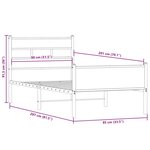 vidaXL Cadre de lit sans matelas chêne fumé 80x200cm bois d'ingénierie