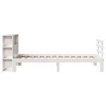 vidaXL Lit bibliothèque sans matelas blanc 75x190cm bois de pin massif