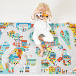 Tapis de jeu - Chambre - Enfant - Ville  voiture - 120x78cm - Dès 2 ans - Janod