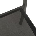vidaXL Chaises de jardin lot de 2 Textilène et acier Noir anthracite