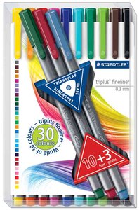 Fineliner triplus, 10 + 3 GRATUIT dans l'étui STAEDTLER