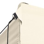 vidaXL Tente de réception pliable avec 3 parois 3x4 m Acier Crème