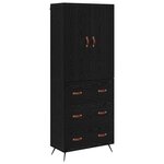 vidaXL Haut Armoire Chêne noir 69 5 x 34 x 180 cm Bois d'ingénierie