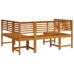 vidaXL Ensemble de banc de jardin 3 Pièces Marron Bois d'acacia massif
