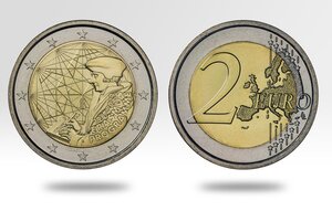Pièce de monnaie 2 euro commémorative Italie 2022 - Programme Erasmus