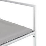 vidaXL Ensemble à manger de jardin avec coussins 5 Pièces blanc textilène