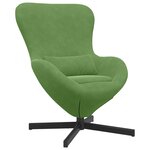 Fauteuil Œuf en Velours Vert Clair