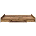vidaXL Cadre de lit avec rangement Bois ancien 180 x 200 cm