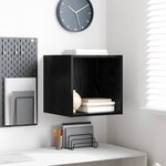 vidaXL Meuble mural Chêne noir 37 x 37 x 37 cm Bois d'ingénierie
