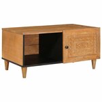 vidaXL Table basse avec étagère Marron clair 80 x 50 x 40 cm
