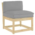 vidaXL Coussin pour dossier de palette Gris 70 x 40 x 12 cm