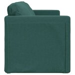 vidaXL Canapé-lit 2 en 1 vert foncé 112x174x55 cm tissu