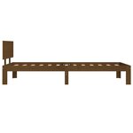vidaXL Cadre de lit Marron miel Bois de pin massif 90x200 cm