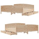 vidaXL Cadre de lit sans matelas 180x200 cm bois massif de pin