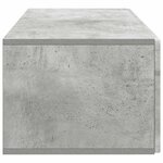 vidaXL Meuble TV mural Gris béton 78 5 x 41 x 30 cm Bois d'ingénierie