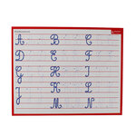 Ardoise effaçable sec alphabet majuscules cursives - 26 5 x 21cm - bouchut