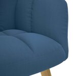 vidaXL Chaise de relaxation avec repose-pied Bleu Tissu