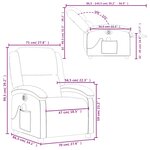 vidaXL Fauteuil inclinable de massage électrique vert clair velours