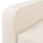 vidaXL Canapé à 2 places tissu blanc crème