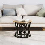 Tables d'appoint empilables vidaXL 2 Pièces en bois d'ingénierie chêne artisanal