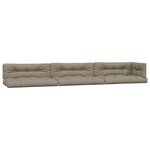 vidaXL Coussins de palette lot de 7 taupe tissu