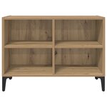 vidaXL Meuble TV Chêne artisanal Chêne artisanal Bois d'ingénierie Moyen
