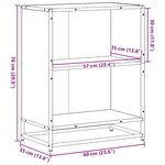 vidaXL Bibliothèque chêne fumé 60x35x76 cm bois d'ingénierie