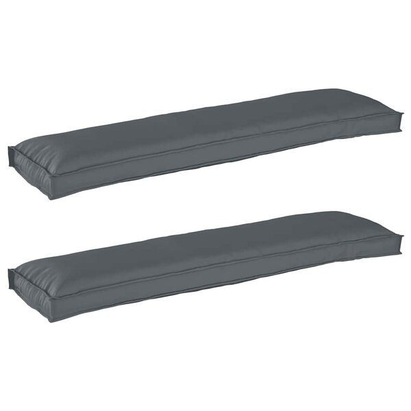 vidaXL Set de coussins de palette 2 Pièces Anthracite 150 x 40 x 8 cm