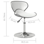 vidaXL Tabouret de bar Blanc Similicuir