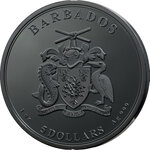 Monnaie PANDA Silver Shadow 1 Oz Argent 5$ Barbados 2026