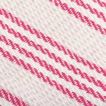 vidaXL Couverture coton à rayures 160x210 cm Rose et Blanc