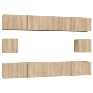 vidaXL Ensemble de meubles TV 6 Pièces Chêne sonoma Bois d'ingénierie