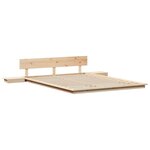 vidaXL Cadre de Lit au Sol avec Tables de Nuit 160x200cm Bois Massif