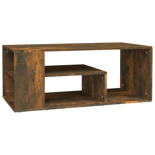 vidaXL Table basse Chêne fumé 100x50x40 cm Bois d'ingénierie