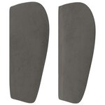 vidaXL Tête de lit avec oreilles Gris foncé 93x23x78/88 cm Velours